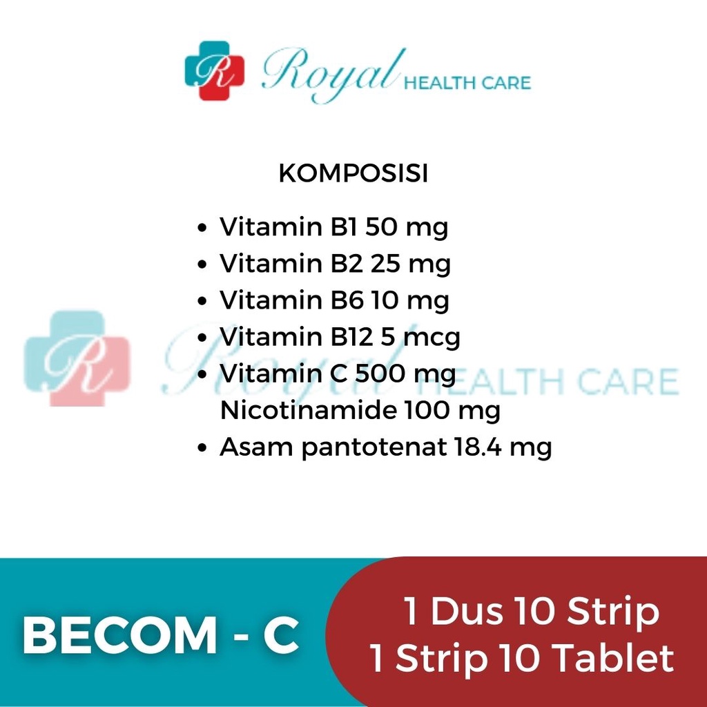 BECOM C STRIP 10 TABLET Membantu Memenuhi Kebutuhan Multivitamin