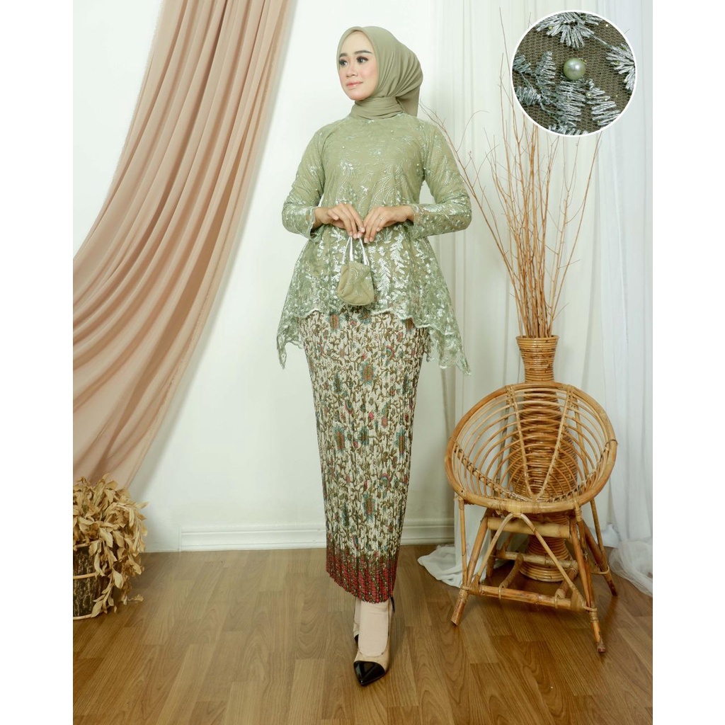 Kebaya Wisuda Rinjani Tille / Kebaya Remaja Modern / Kebaya Kondangan / Kebaya Pesta / Kebaya Modern / Kebaya Brukat / Setelan Kebaya Wisuda