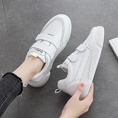 AVANCEID 1835 Sepatu Sneakers Wanita Sekolah Simpel Polos Putih Import