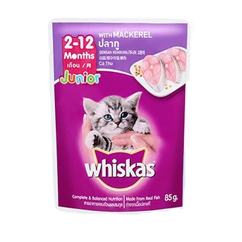 Makanan Basah Whiskas Junior Mackerel 80gr