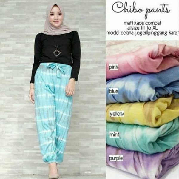 CELANA JOGER KAOS CEWEK BATIK CHIBO, COCONUT, SWETTY, MUTIA JOGGER PANT