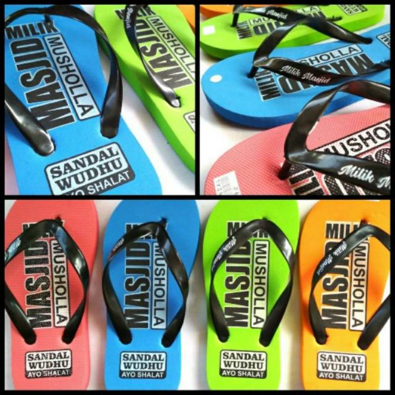 TERLARIS PAKET 10 PASANG SANDAL WUDHU MESJID - SANDAL WUDHU MUSHOLA - SANDAL JEPIT WUDHU