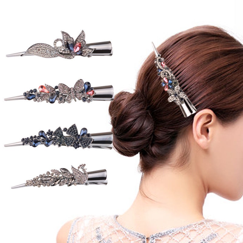 Jepit rambut korea wanita premium mode baru elegan full kristal zirkon original import 12.7cm