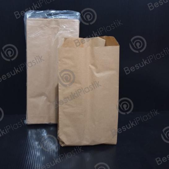 

*♤q-999♤ PaperBag Coklat POLOS / Kantong Coklat Makanan / Brown Kraft Paper Bag / Paper Bag Coklat G