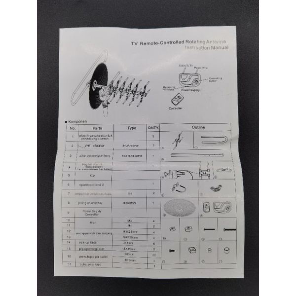 Antenna Remote Rotasi TV - Hose 950 /980