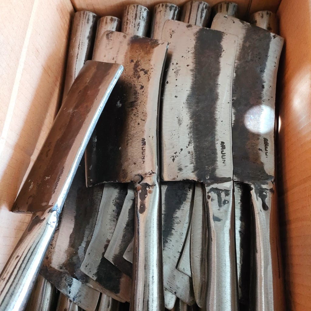 Pisau Daging Potong ayam bahan baja per asli TAJAM- Alat pertanian - Pisau Cacah Daging tulang PISAU