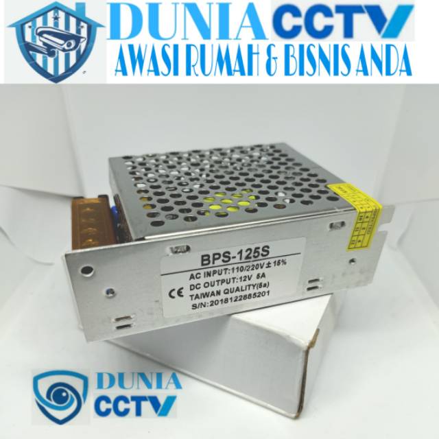 Power supply jaring 5A 12V untuk cctv , dll