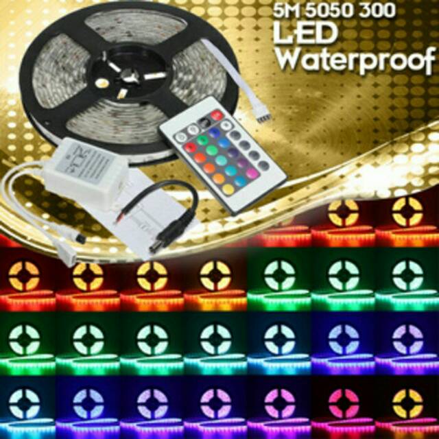Lampu led strip rgb 5m remote