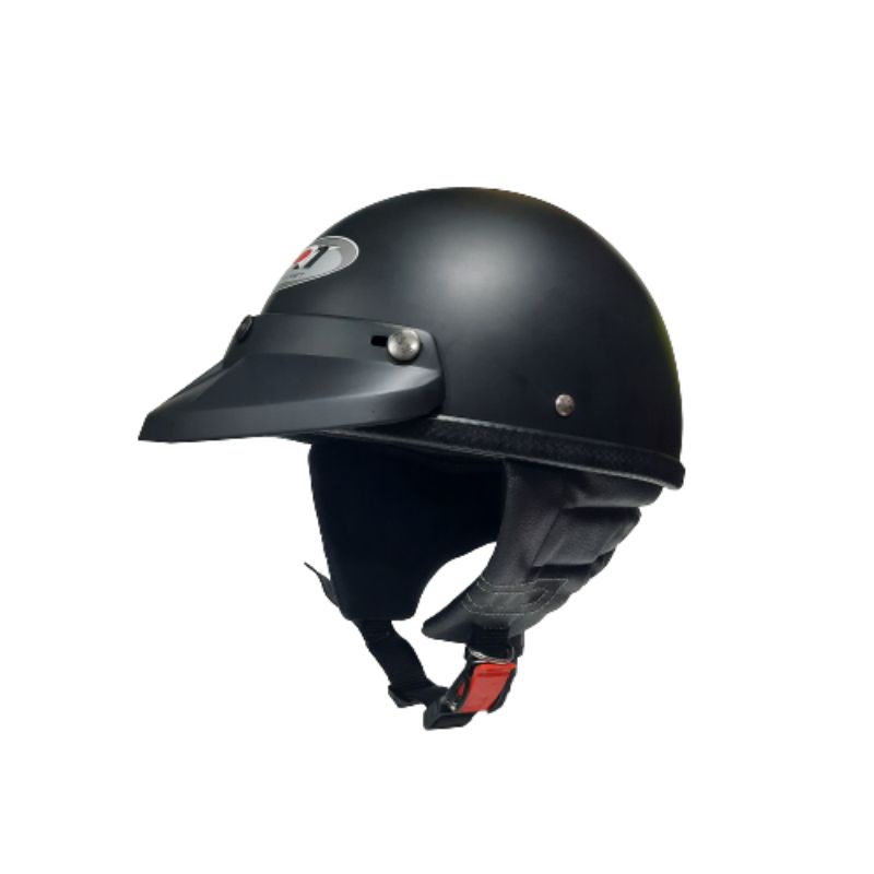 Helm Chip Retro JPN Original Hitam Doff