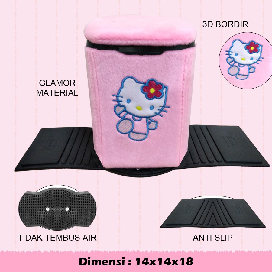 Tempat Sampah Mobil Universal Motif Hello Kitty / Tempat Sampah Hello Kitty PROMO