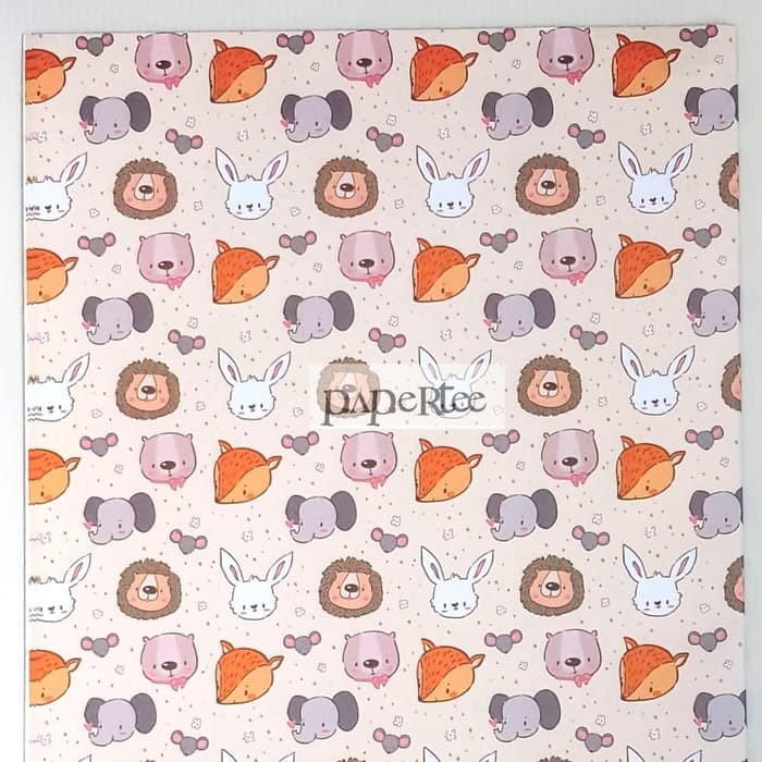 

eq110 Kertas Kado Animal Baby Paper Craft Sampul