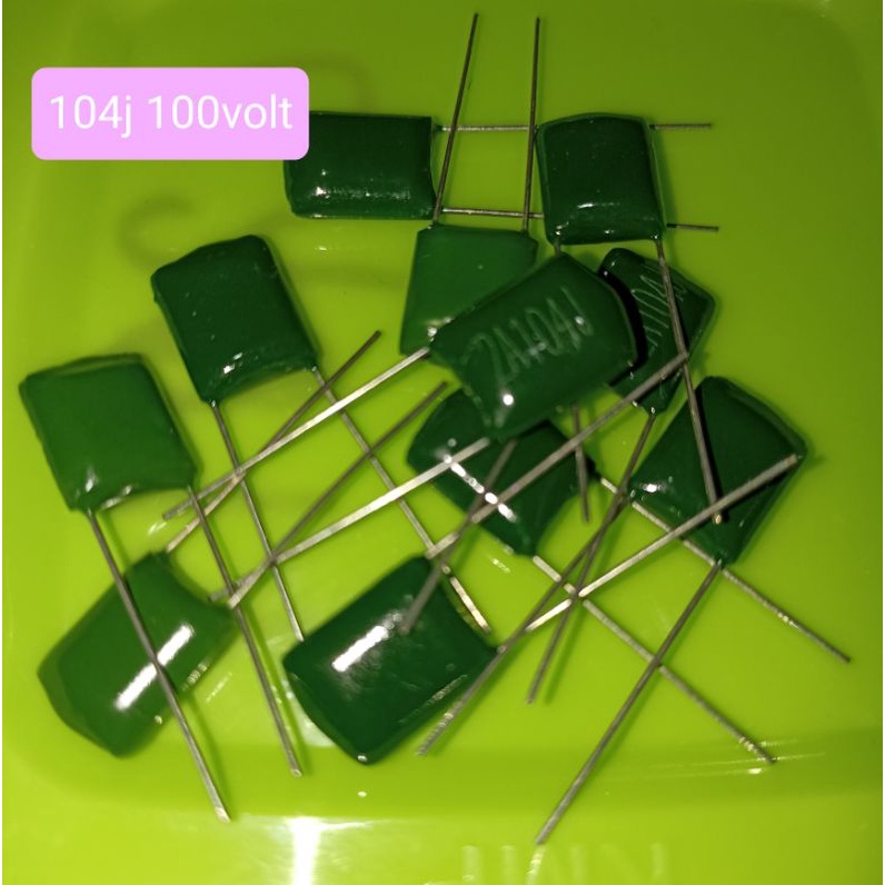 10pcs KAPASITOR MILAR 104J 100V MYLAR 104 J 100VOLT