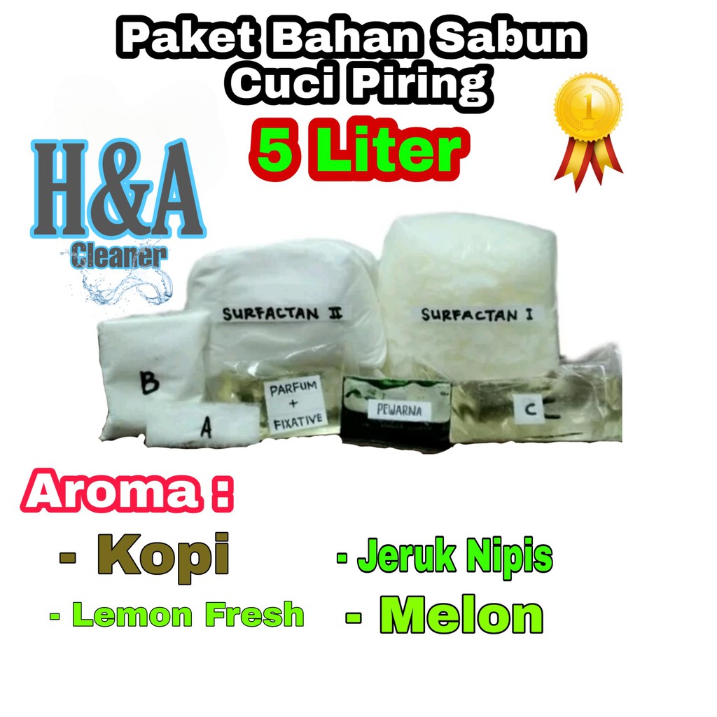 Bahan Sabun Cuci Piring 5 Liter / Sabun Cuci Piring - Premium