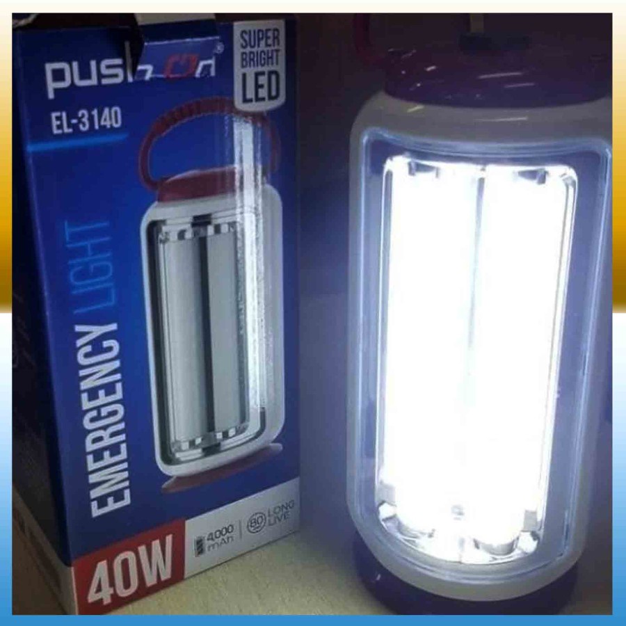 Push On EL-3140 Lampu Led Emergency Darurat 2 Sisi 40w (2x20w)