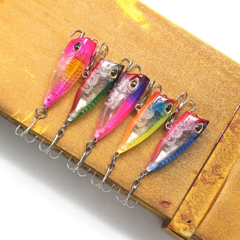 1Pcs Luminous Popper Umpan Pancing 4cm/3.3g Fishing Lure Ikan Bass Bait Wobbler Topwater Fishing