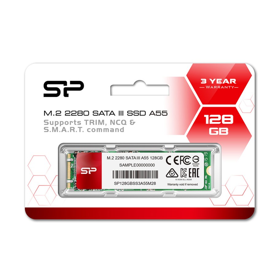 Silicon Power A55 SSD M.2 2280 SATA III 3D - SSD 128GB