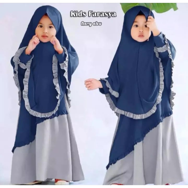 Farasya Kids / Gamis Anak Perempuan / Gamis anak Terbaru / untuk anak usia 2- 7 tahun [COD] Bayar di