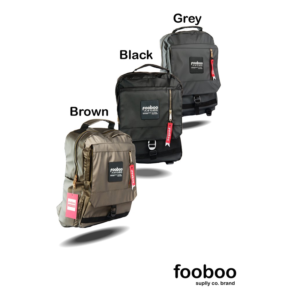 FOOBOO TAS RANSEL BACKPACK STYLISH  LAPTOP PRIA WANITA KOREA