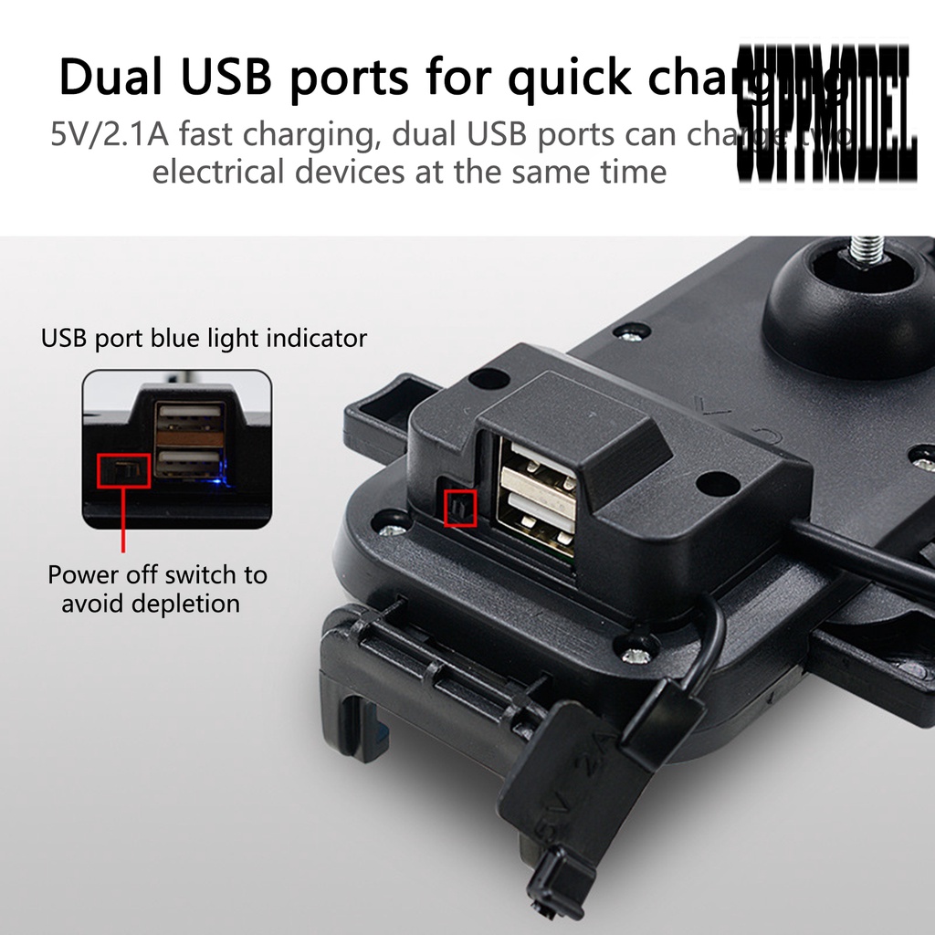 Bracket Dudukan Handphone Gps Universal 12-80V Shockproof Untuk Setang Sepeda Listrik