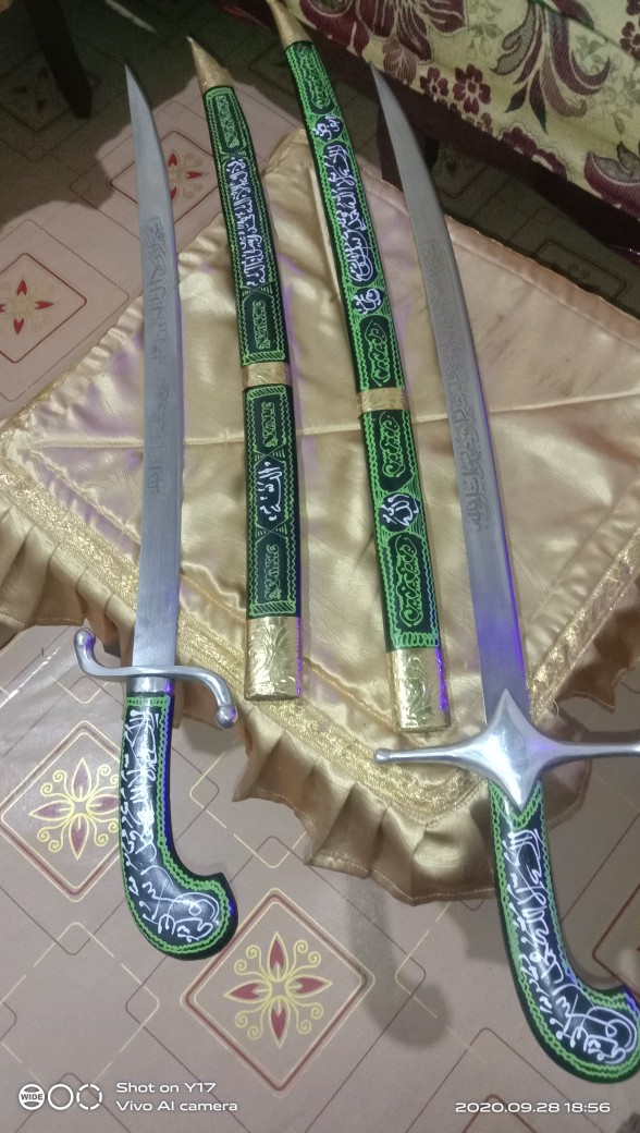 (bisa Cod) Al Ayubi Kaligrafi Pedang Warna Hijau