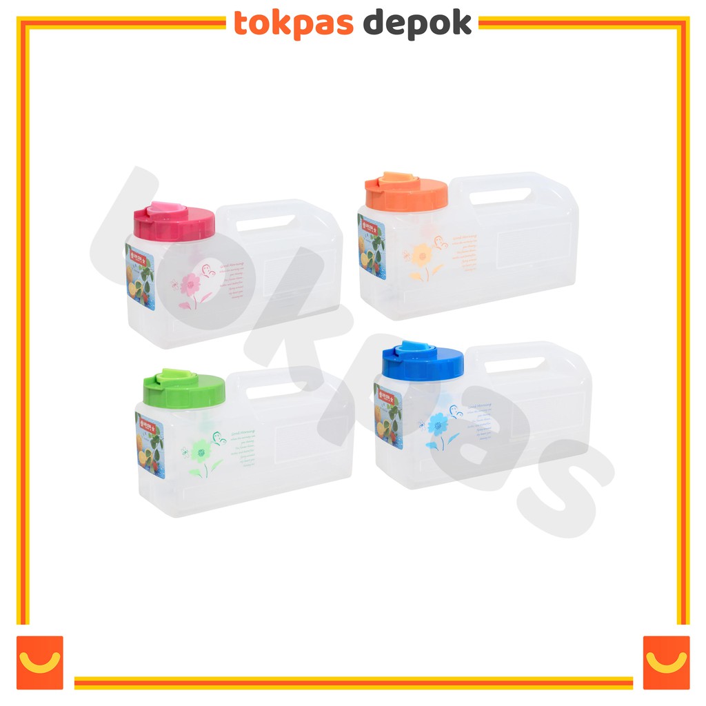 Botol Minum Kulkas JUMBO 3L Tempat Air Horizontal Botol Serbaguna Wadah Teko 3000ml Water Jar  Botol