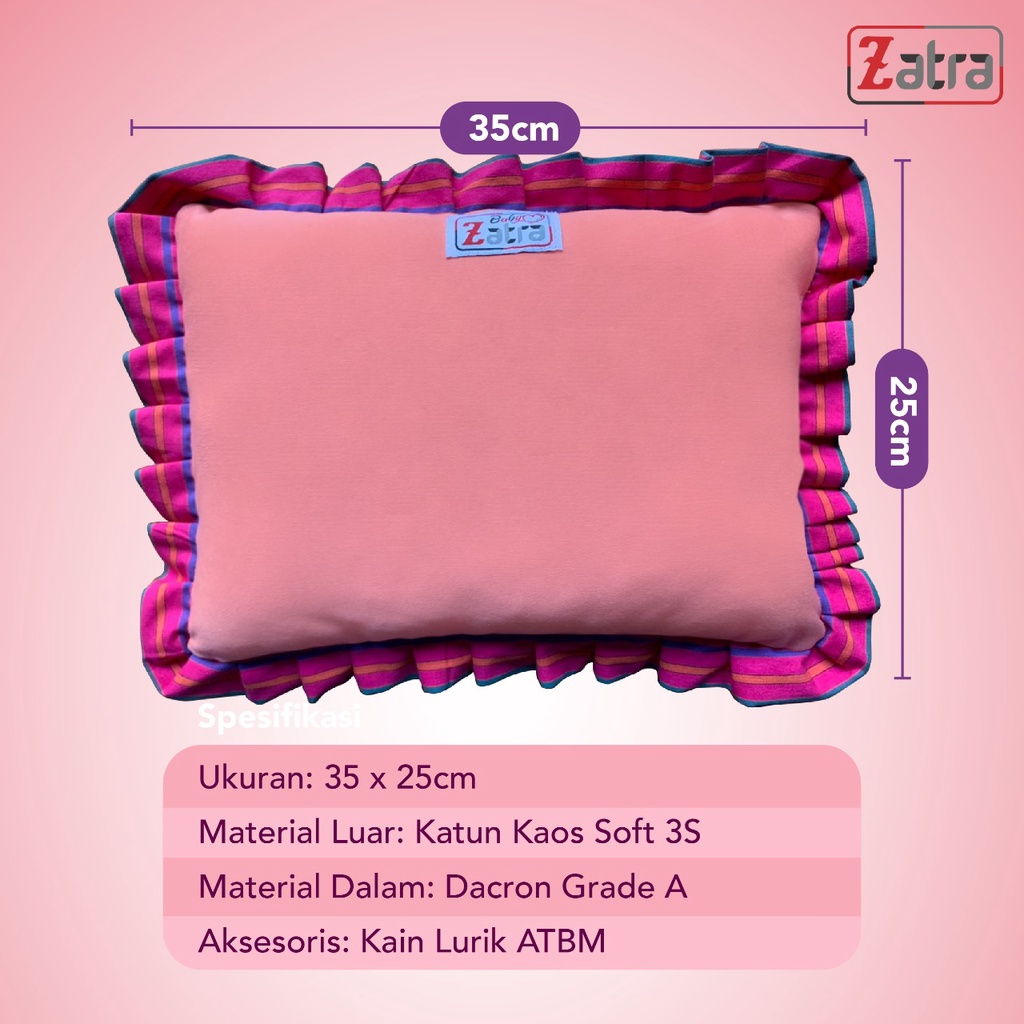 BANTAL BAYI ZATRA SUPER LEMBUT KOMBINASI TENUN LURIK SARUNG BISA DILEPAS