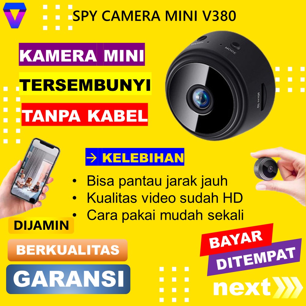 KAMERA CCTV MINI TERSEMBUNYI TANPA KABEL SPY CAMERA PENGINTAI KECIL WIRELESS SPYCAM HIDDEN CAMERA IP CAM MURAH TERHUBUNG HP PORTABLE PENGINTIP MATA2 JS115