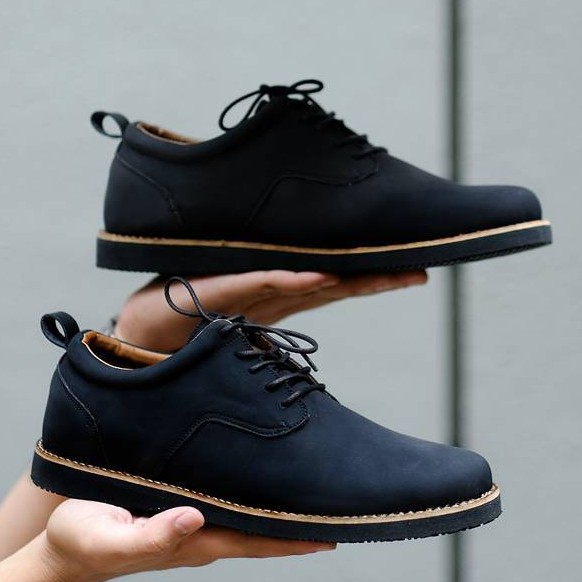ALASKA BLACK |ManNeedMe x FSTP| Sepatu Pantofel Pria Derby Semi Formal