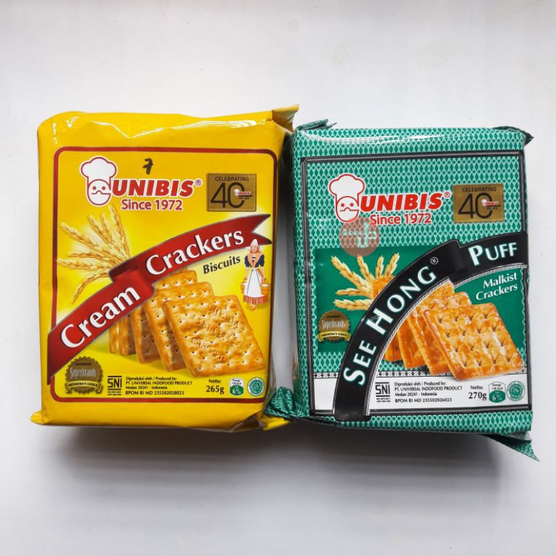 

Unibis Cream Crackers Biscuits, Unibis See Hong Puff Malkist Crackers Roti Kering Unibis