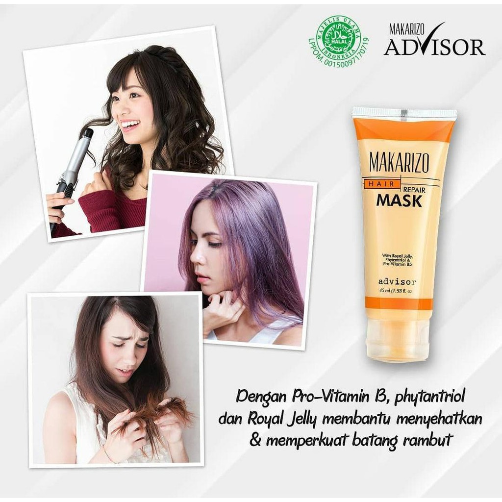 Jual [MURAH] MAKARIZO ADVISOR HAIR REPAIR MASK Sachet 15mL-45mL ...