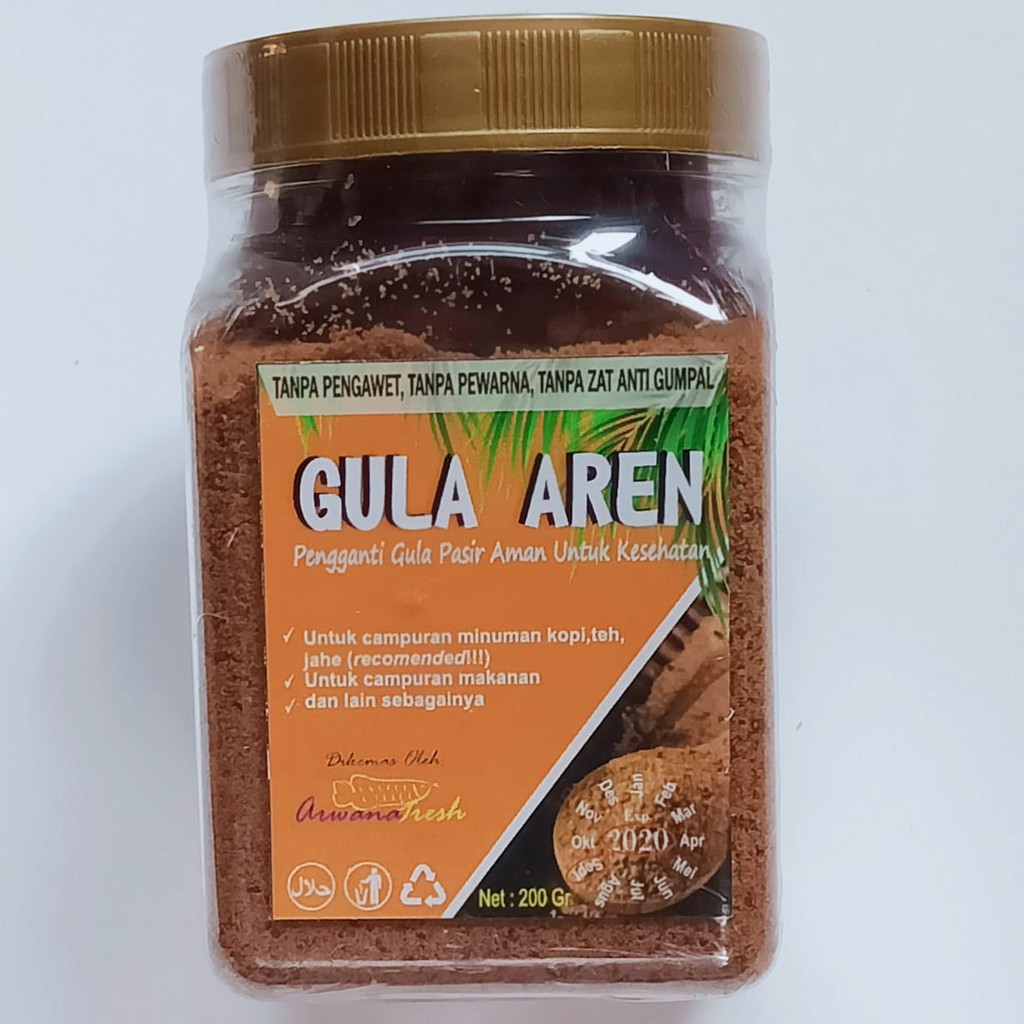 

Gula Aren Non Cair Asli Bubuk Kemasan Organik Enau Murni Semut Nira Brown Sugar Kawung Surabaya