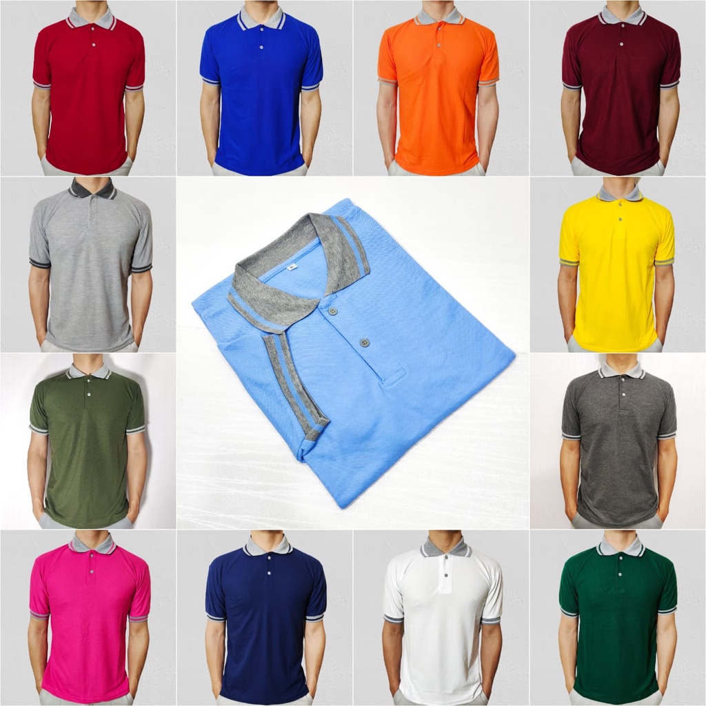 Kaos Polo Shirt Kerah polo Wangki Lakos Polos Lengan Pendek size  S M L XL XXL XXXL