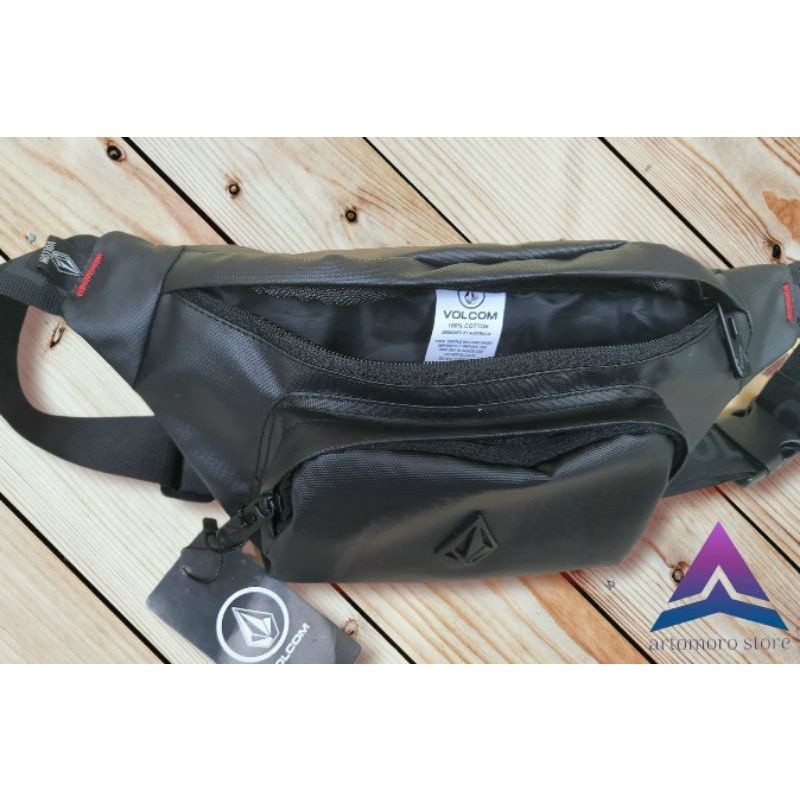 TAS WAISTBAG VOLCOM TAS SELEMPANG VOLCOM TAS VOLCOM WATERPROOF LOGO BESI