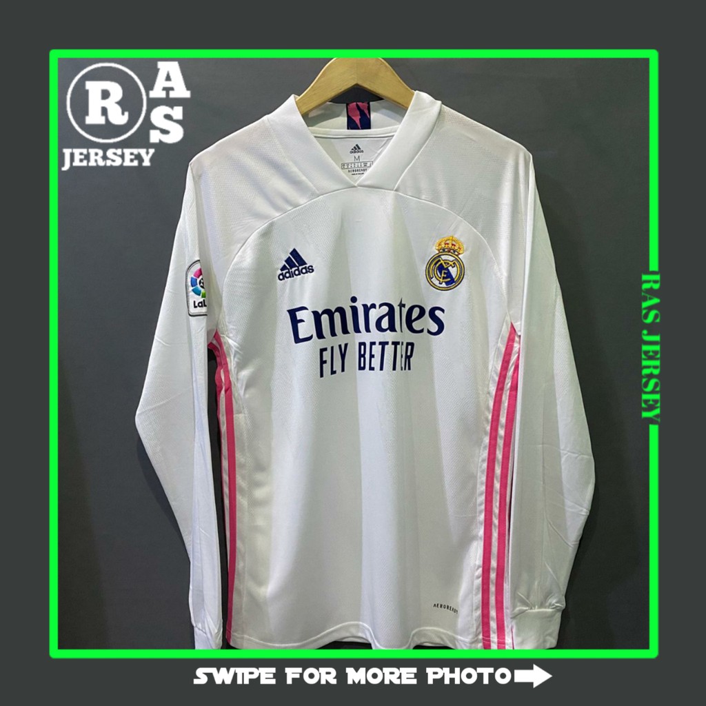 JERSEY REAL MADRID HOME NEW LENGAN PANJANG/LS 2020-2021 JERSEY GO HIGH QUALITY | MADRID HOME LS