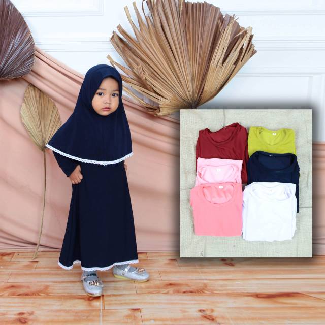 Gamis Bayi Aksen Renda / baju lebaran