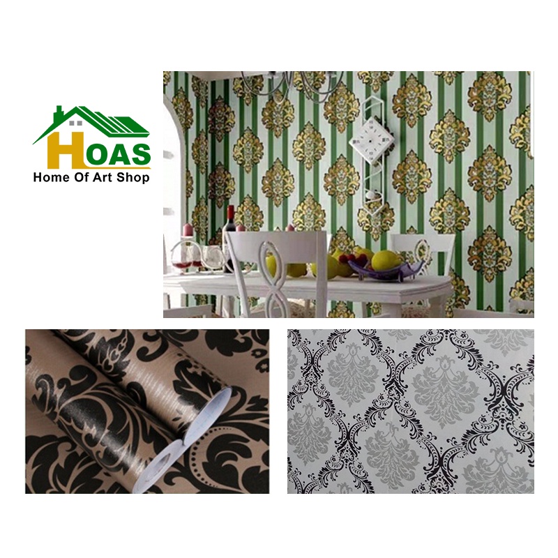 Hoas Wallpaper Dinding Ukuran 45Cm X 8M Stiker Wallpaper Stiker Dinding Bahan PVC Elegant Dinding Ru