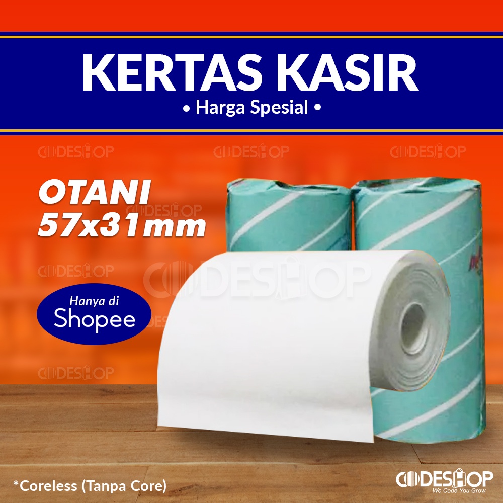 Thermal paper / Kertas Termal 58 x 30 / 57 X 30 Coreless PANJANG