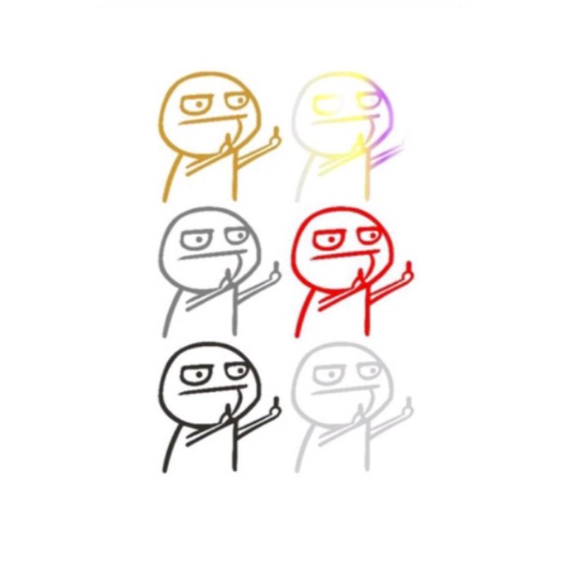 STIKER MOTOR MIDDLE FINGER CUTTING KEREN 3D UNIK VARIASI NMAX AEROK BEAT HELM COD