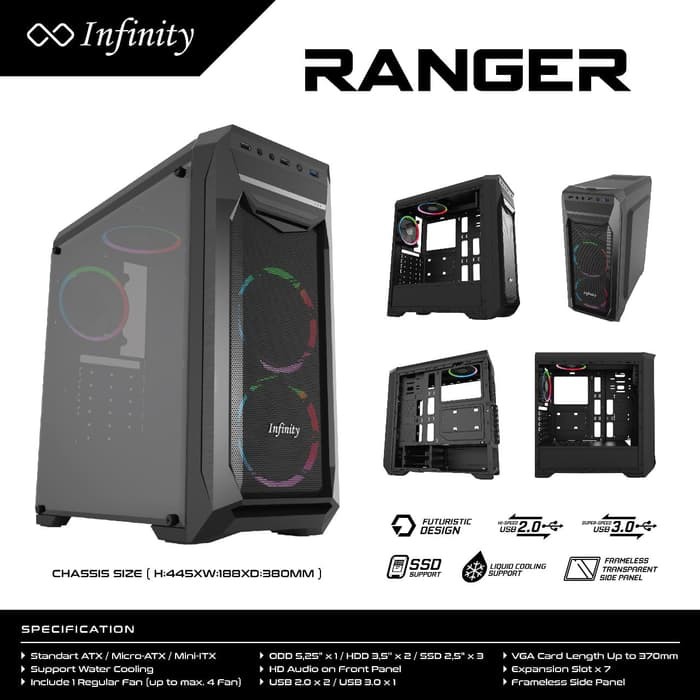 CASING INFINITY RANGER (incl 1 Fan)