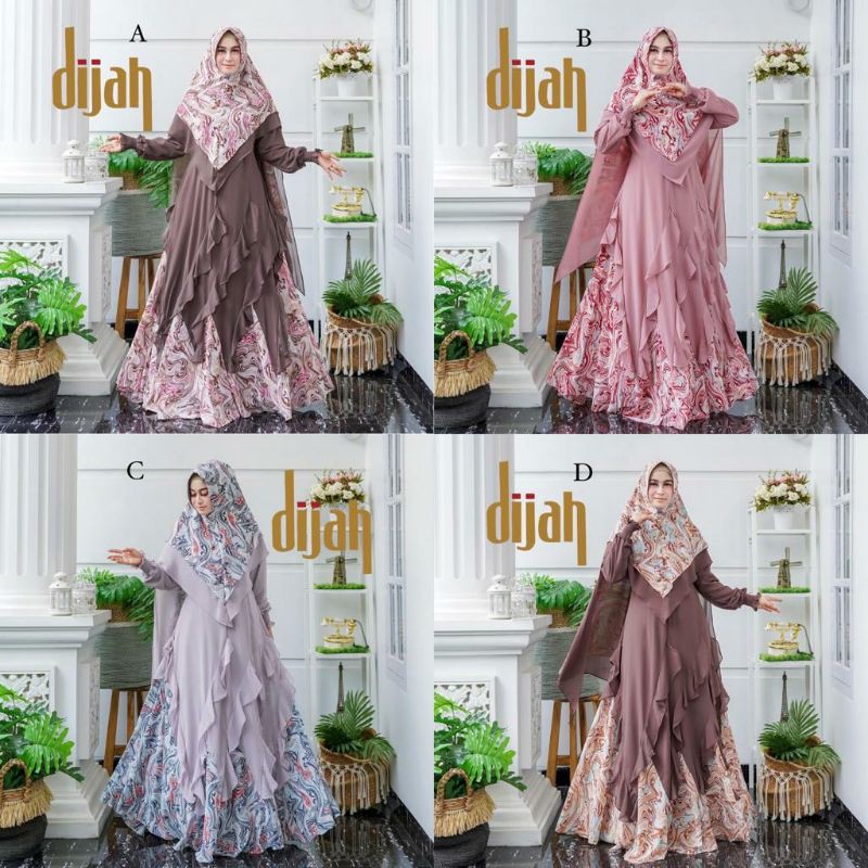 DIJAH 225 GAMIS SYARI BAJU GAMIS SYARI ORIGINAL SET SYARI TERBARU