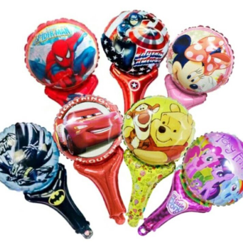 Balon foil tongkat karakter balon hias ulang tahun happy birthday balon dekorasi pesta