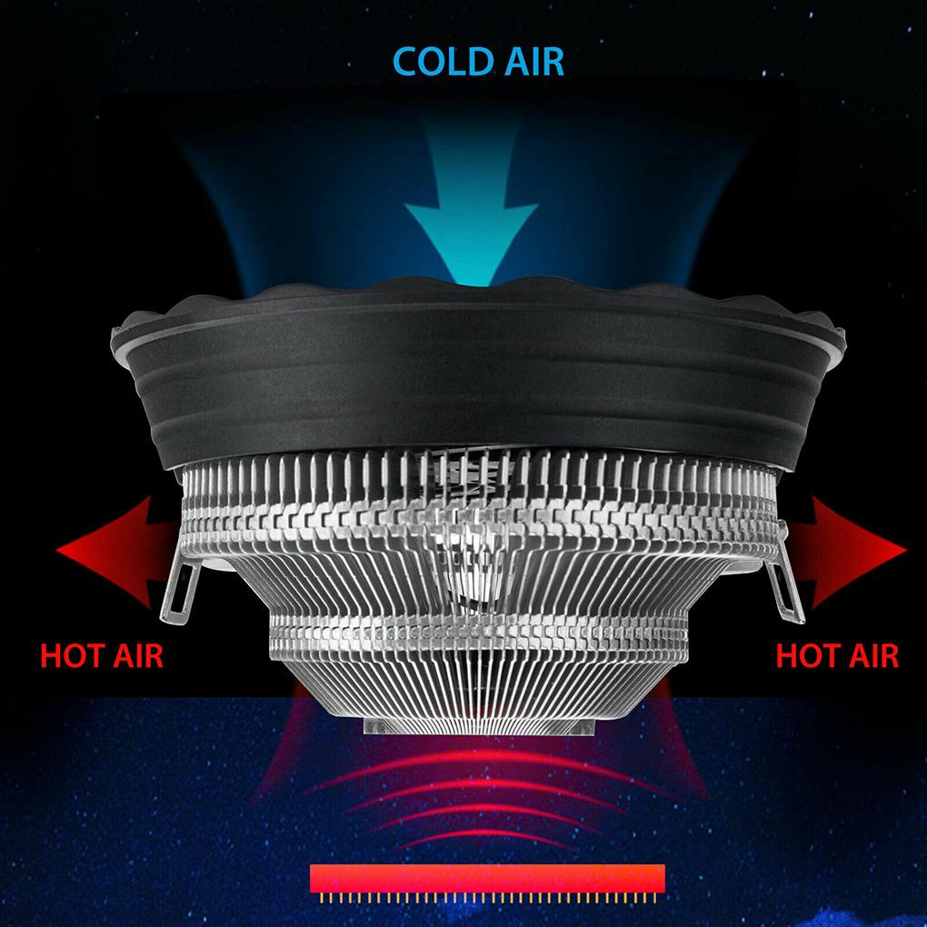 Kipas Pendingin CPU Komputer 3Pin RGB Bahan Aluminum Bisa Dilepas (house2020)