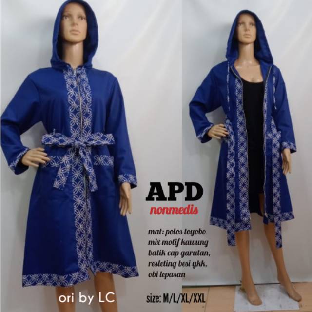 OUTERWEAR APD NONMEDIS | APD MODIS MOTIF BATIK M L XL XXL | APD anticoivid-19 nonmedis