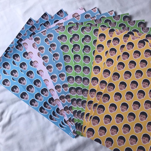 

KERTAS KADO CUSTOM (3 lembar A3+) pakai foto sendiri/idol bias kpop bts | cetak gift paper viral