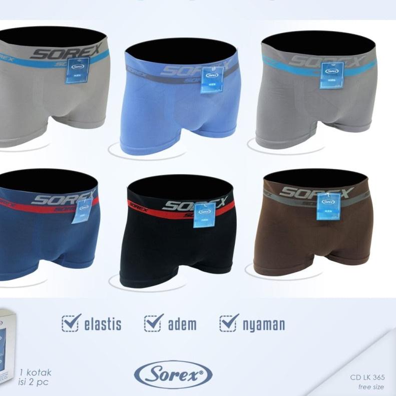 Terbaru - cd celana dalam boxer pria seamless sorex 365 366 microfiber tanpa jahitan