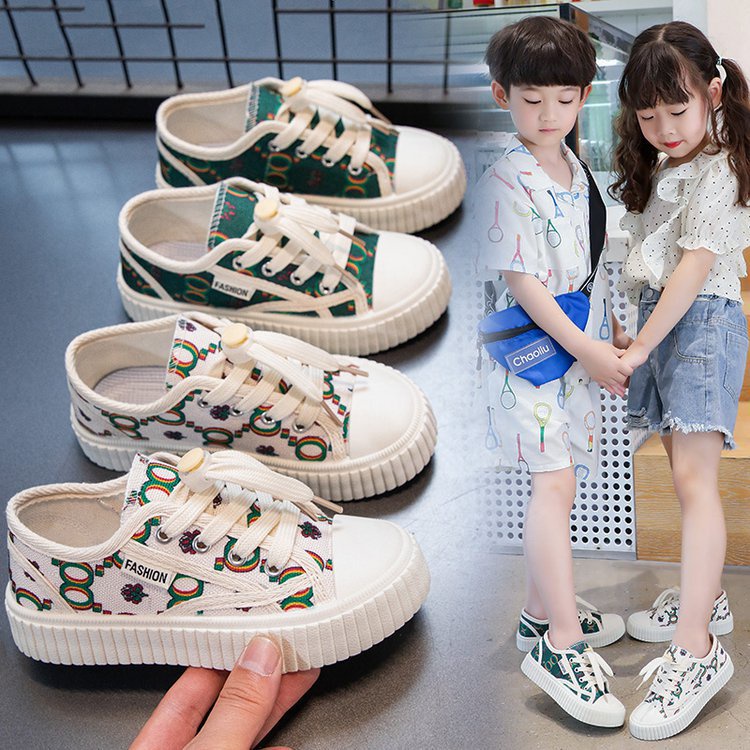 Sepatu Sneakers Anak Model Temali Corak Terbaru 100% IMPORT