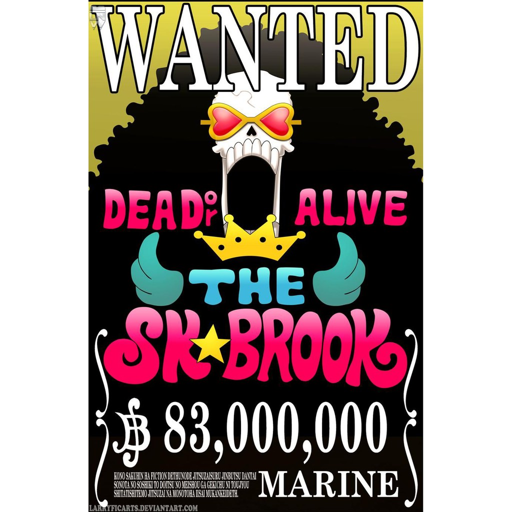 Sticker Poster Bounty One Piece Mugiwara Crew Vintage by Okashi Store-5