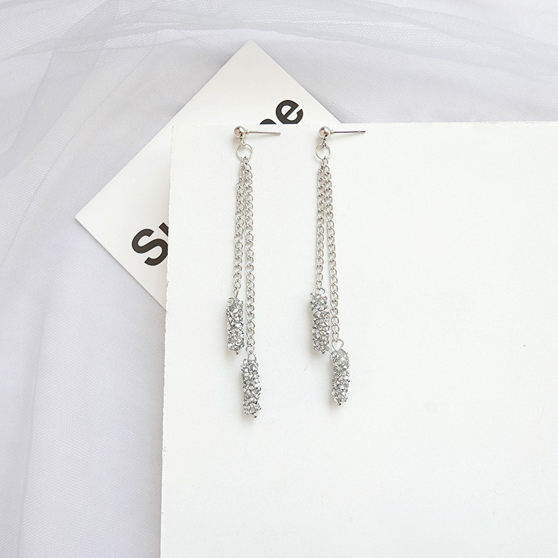 [littlecrab] Anting Wanita Korea Silver Permata Bling Anting Elegan Anting Murah