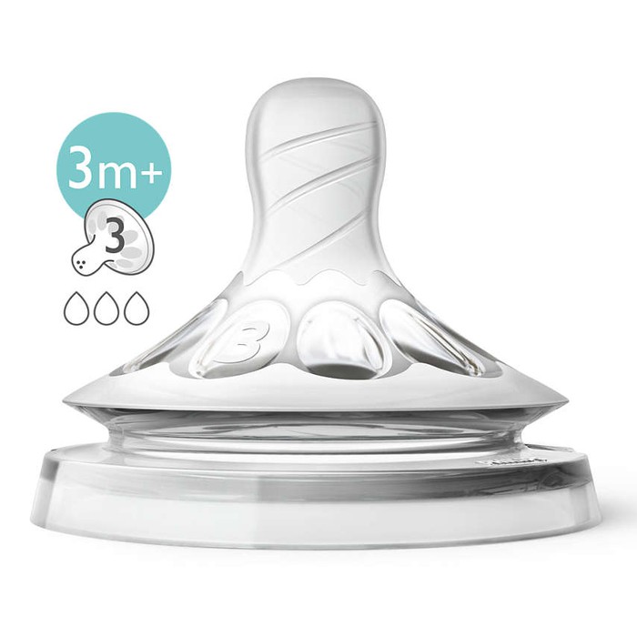 Philips Avent Natural Nipple 2pcs Medium Flow 3M+