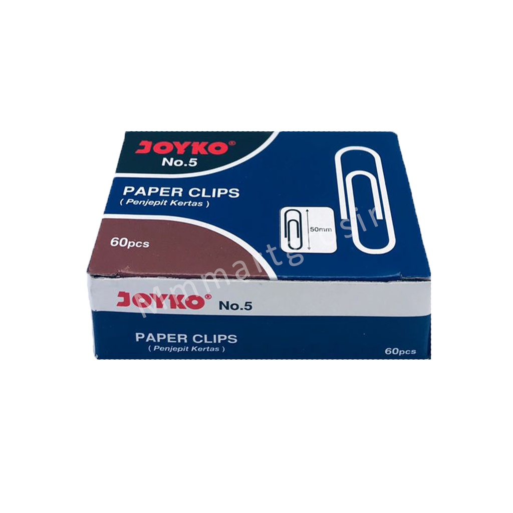 Joyko / Paper Clips No.5 / Penjepit Kertas / 50mm 60pcs